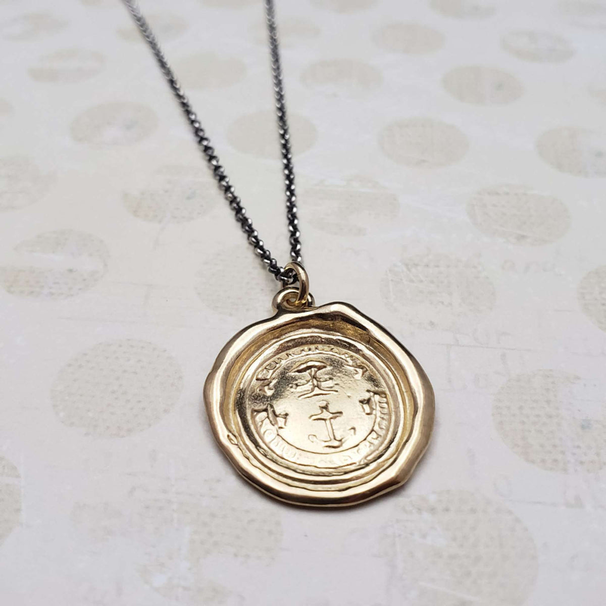 Oak &amp; Anchor in Gold Vermeil