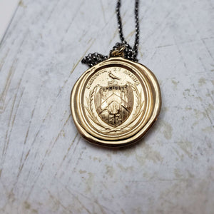 Eagle Necklace -  Patience and Courage in Gold Vermeil