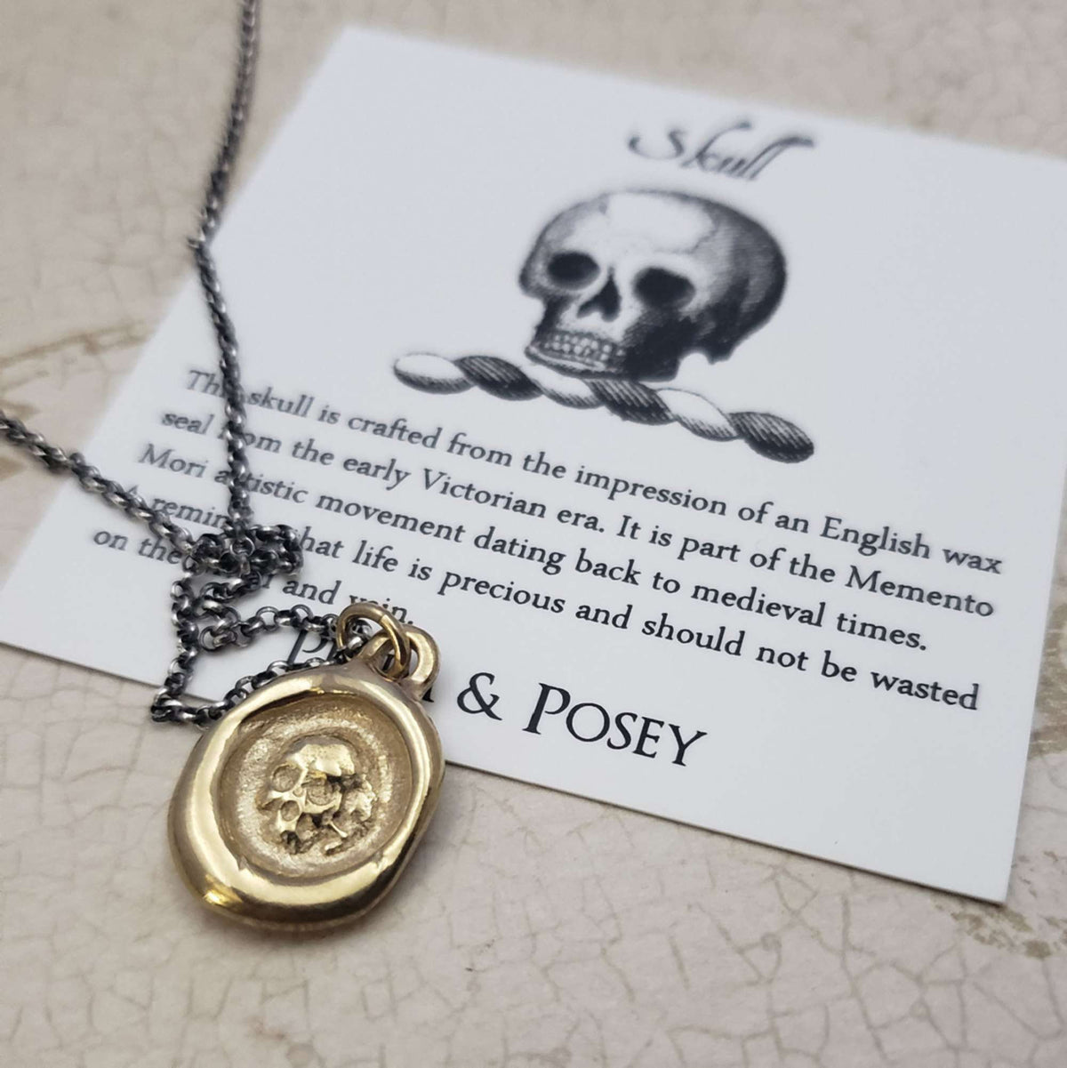 Skull - Memento Mori, All is vanity in Gold Vermeil