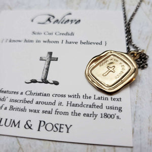 Christian Cross Necklace in Gold Vermeil