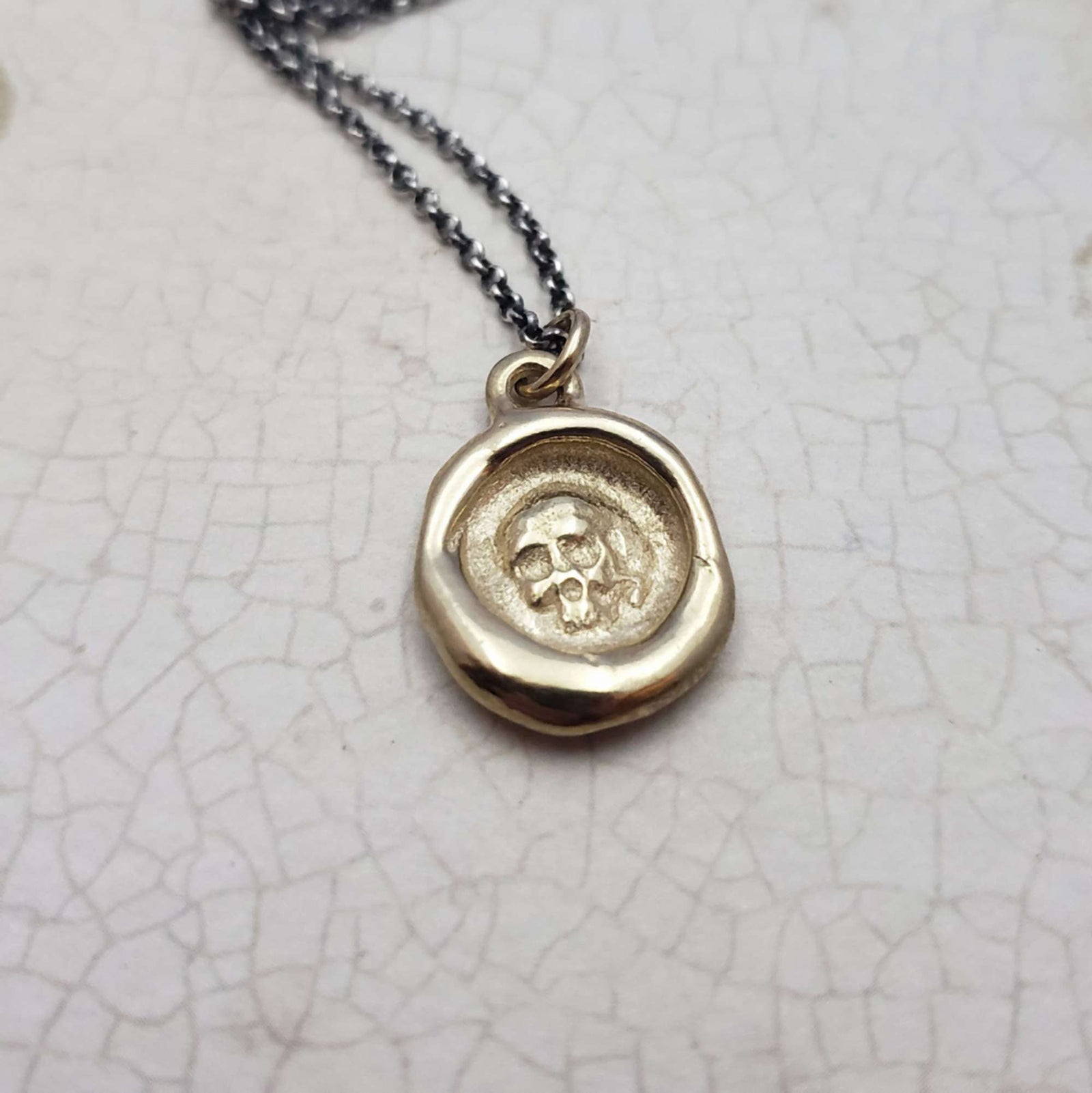 Skull - Memento Mori, All is vanity in Gold Vermeil