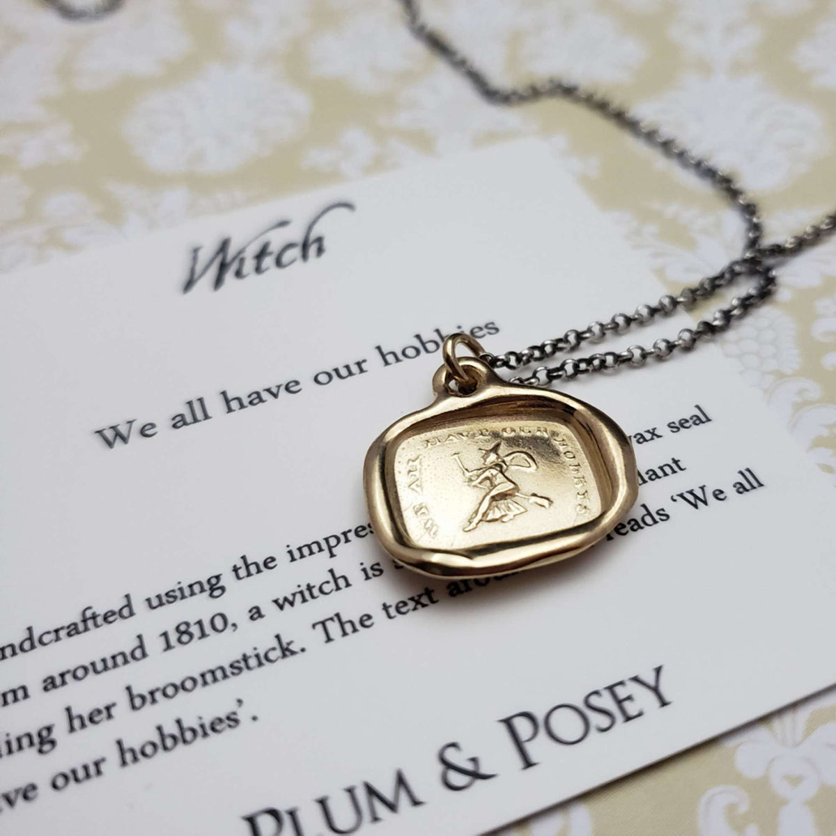 Witch - &#39;We all have our Hobbies&#39; in Gold Vermeil