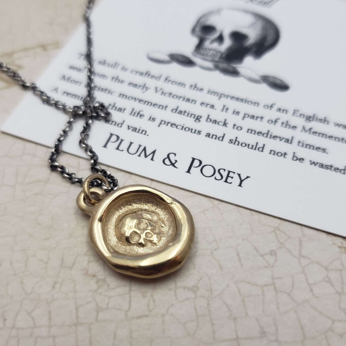 Skull - Memento Mori, All is vanity in Gold Vermeil