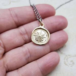 Windrose Compass in Gold Vermeil