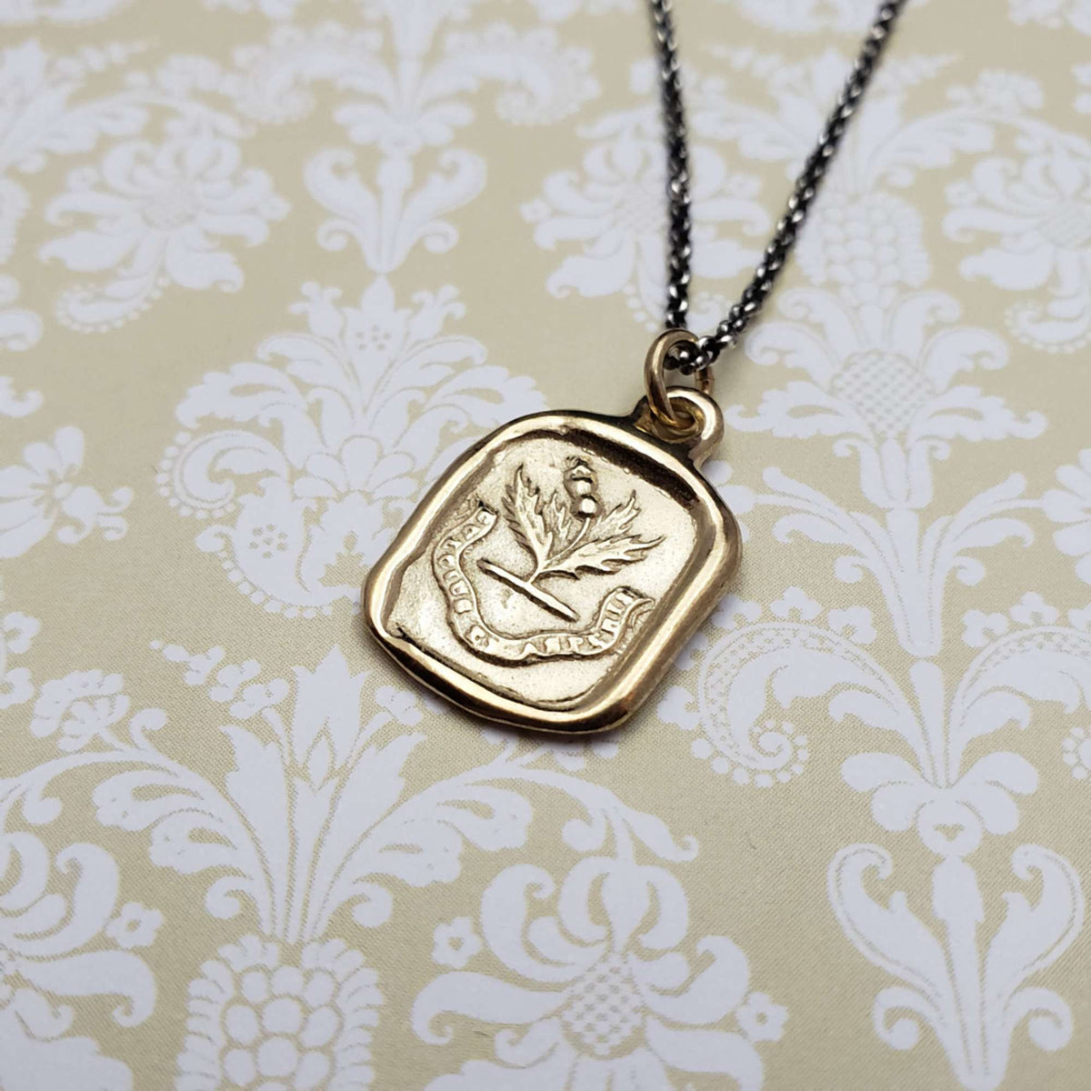 Scottish Thistle in Gold Vermeil