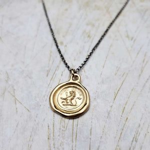 Lion Necklace - From Here I Rise in Gold Vermeil