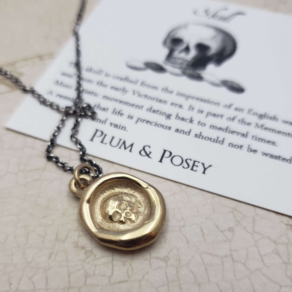 Skull - Memento Mori, All is vanity in Gold Vermeil