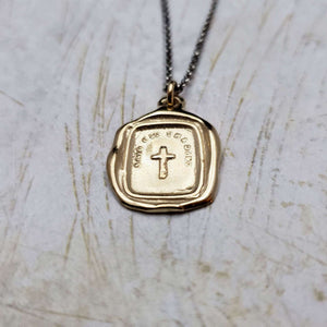 Christian Cross Necklace in Gold Vermeil