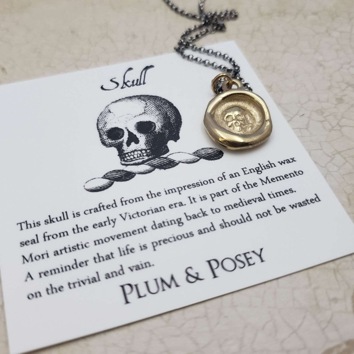 Skull - Memento Mori, All is vanity in Gold Vermeil