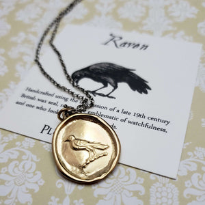 Nevermore Raven in Gold Vermeil