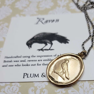 Nevermore Raven in Gold Vermeil