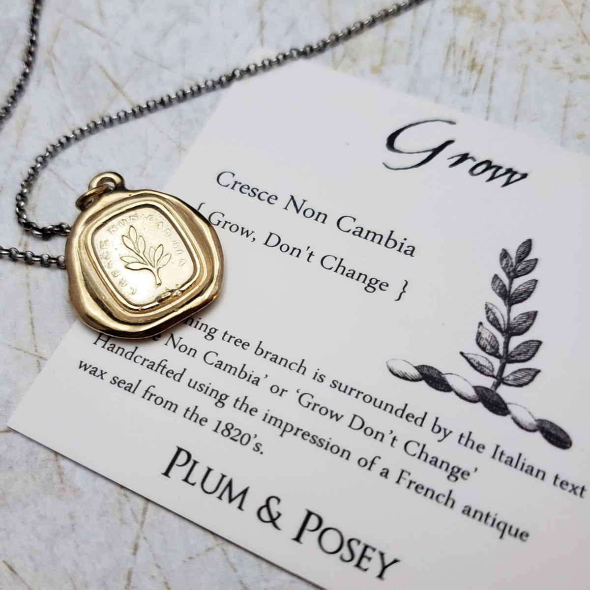 Tree - Grow, don&#39;t change in Gold Vermeil