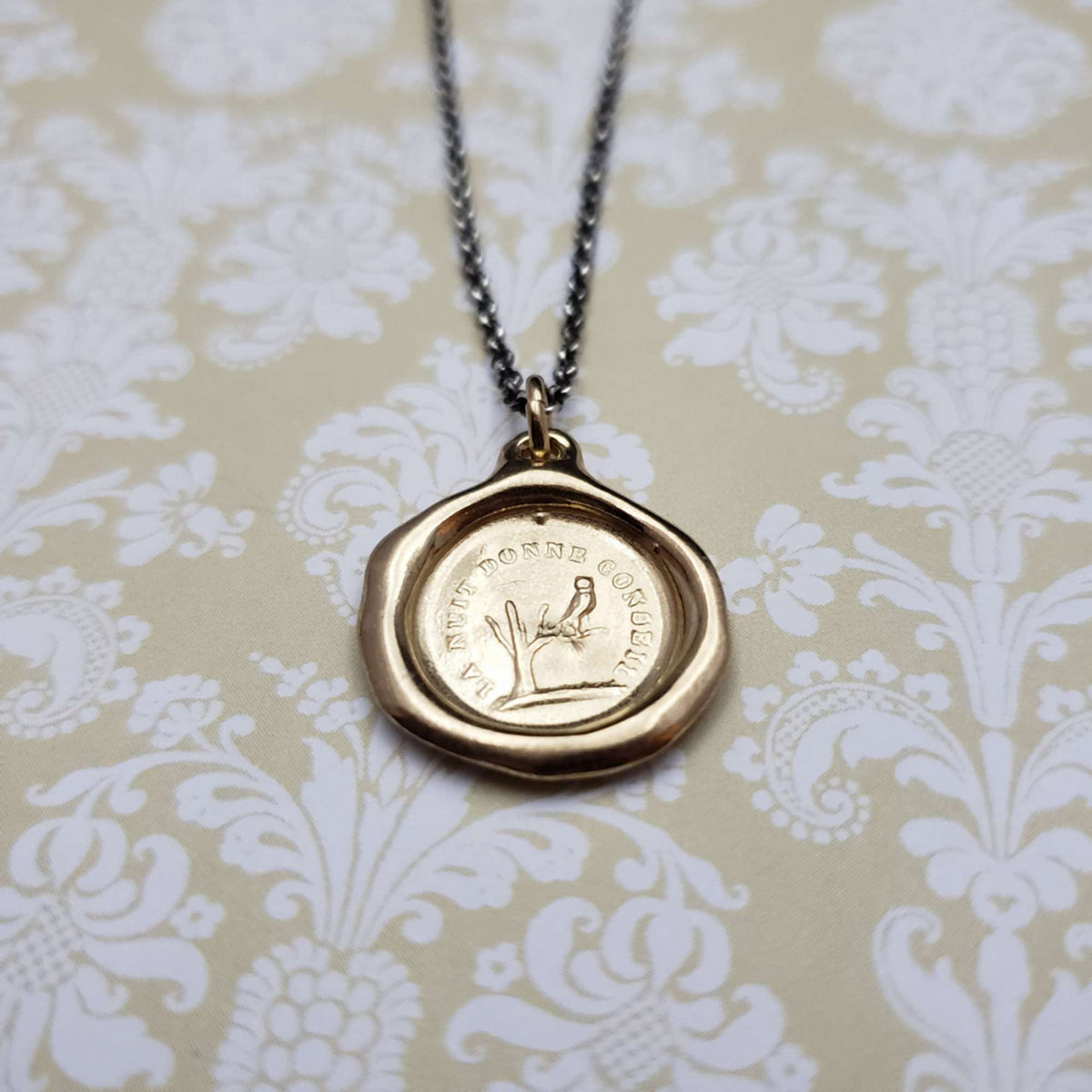 Owl - The night is full of wisdom in Gold Vermeil