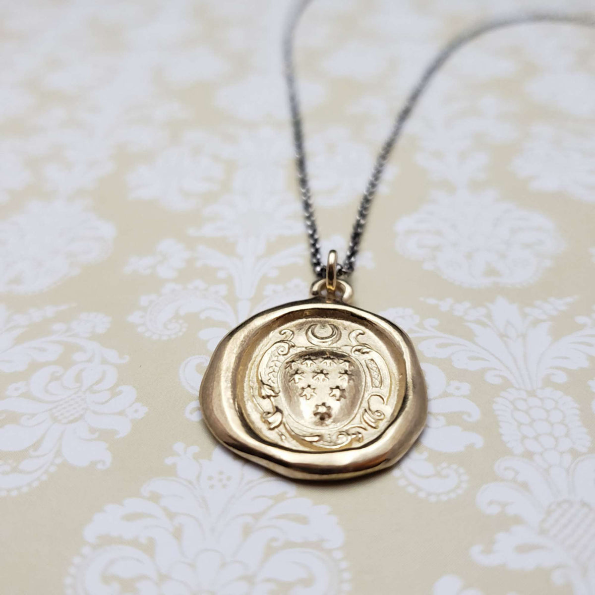 Moon &amp; Stars in Gold Vermeil