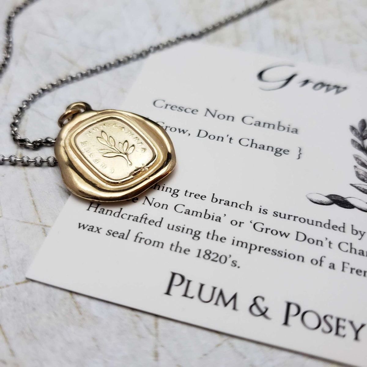 Tree - Grow, don&#39;t change in Gold Vermeil