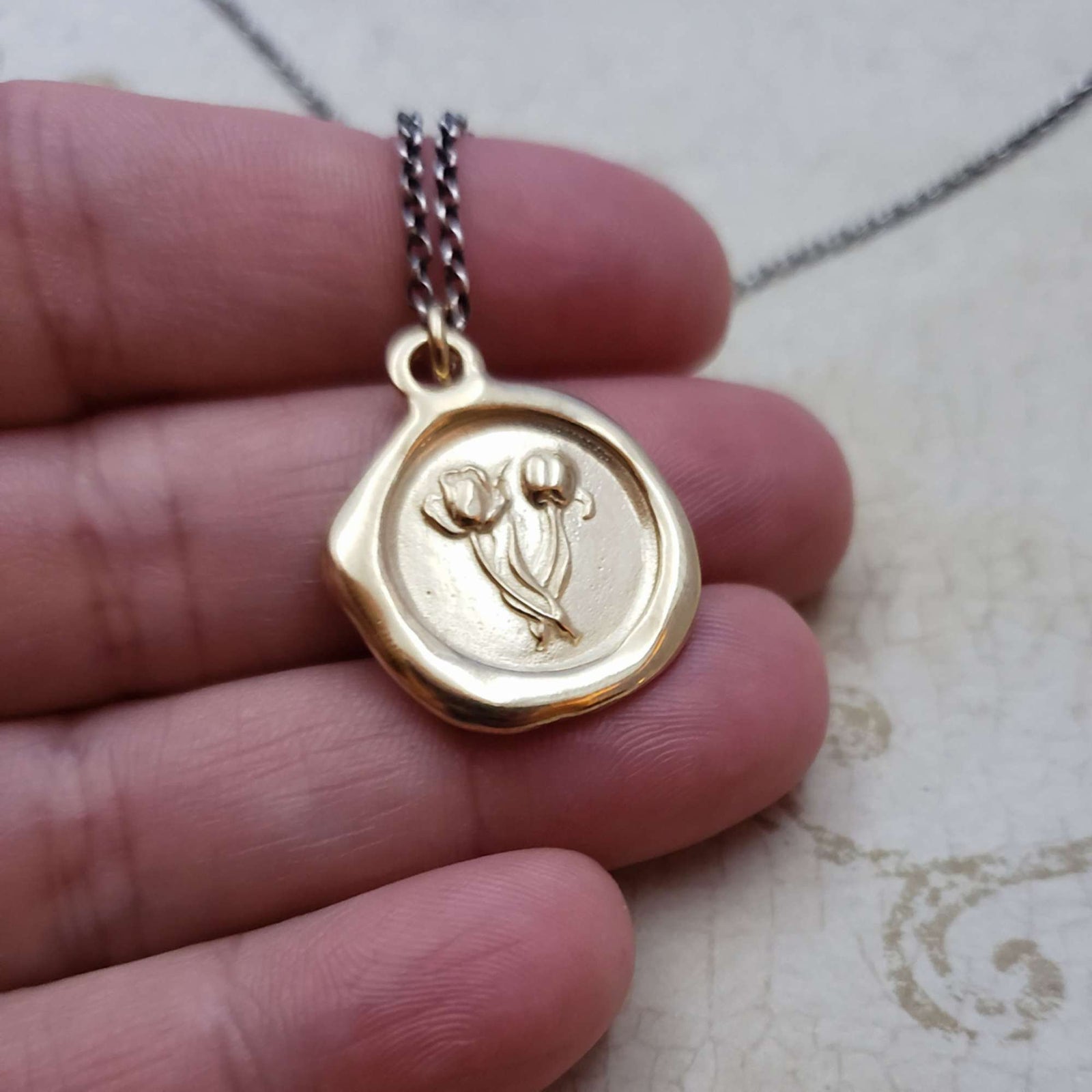 Tulip - Fame, Recognition, Achievement in Gold Vermeil