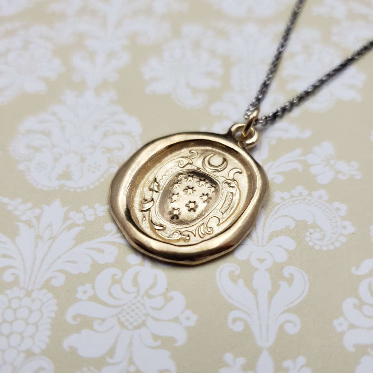 Moon &amp; Stars in Gold Vermeil