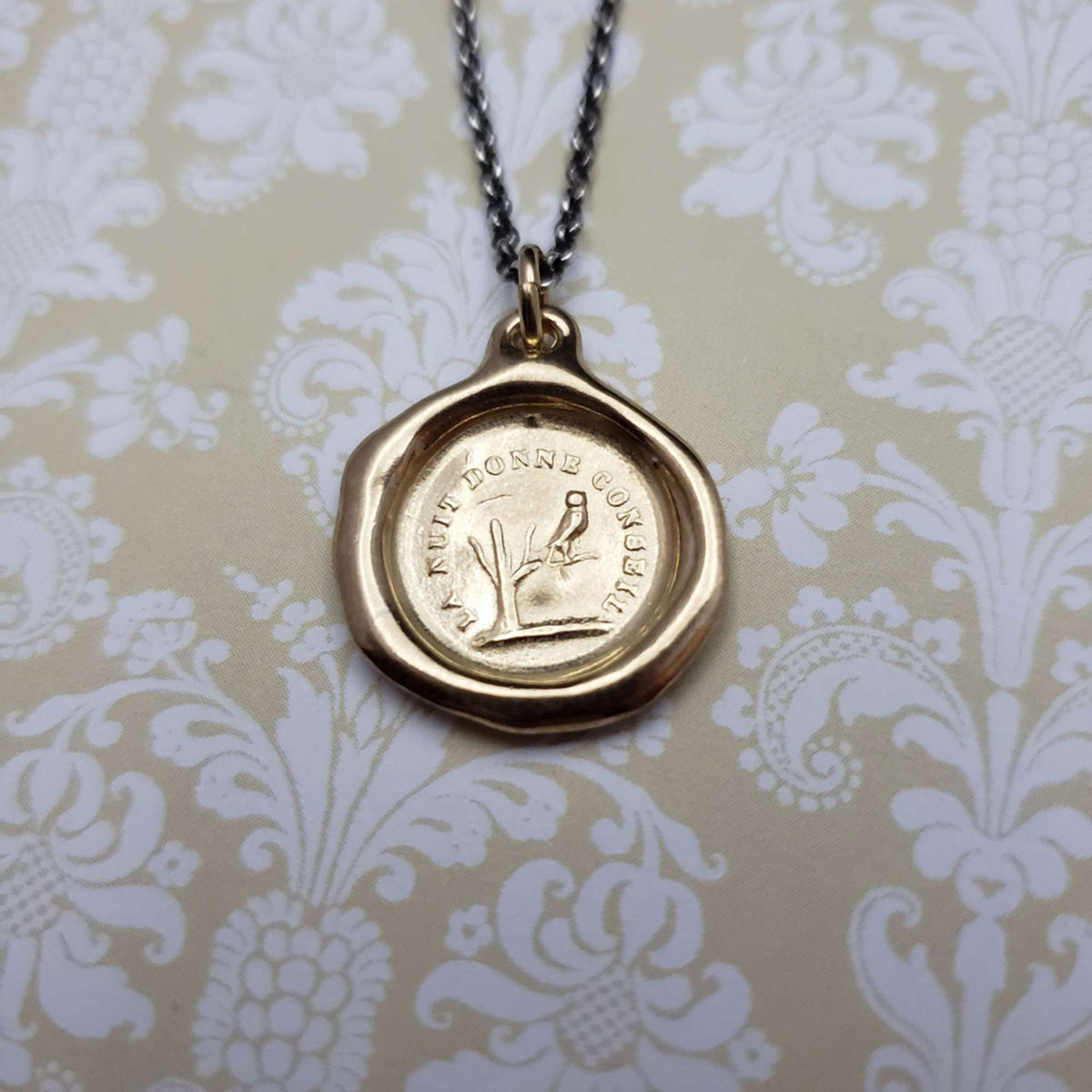 Owl - The night is full of wisdom in Gold Vermeil