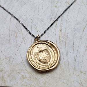 Eagle Necklace -  Patience and Courage in Gold Vermeil