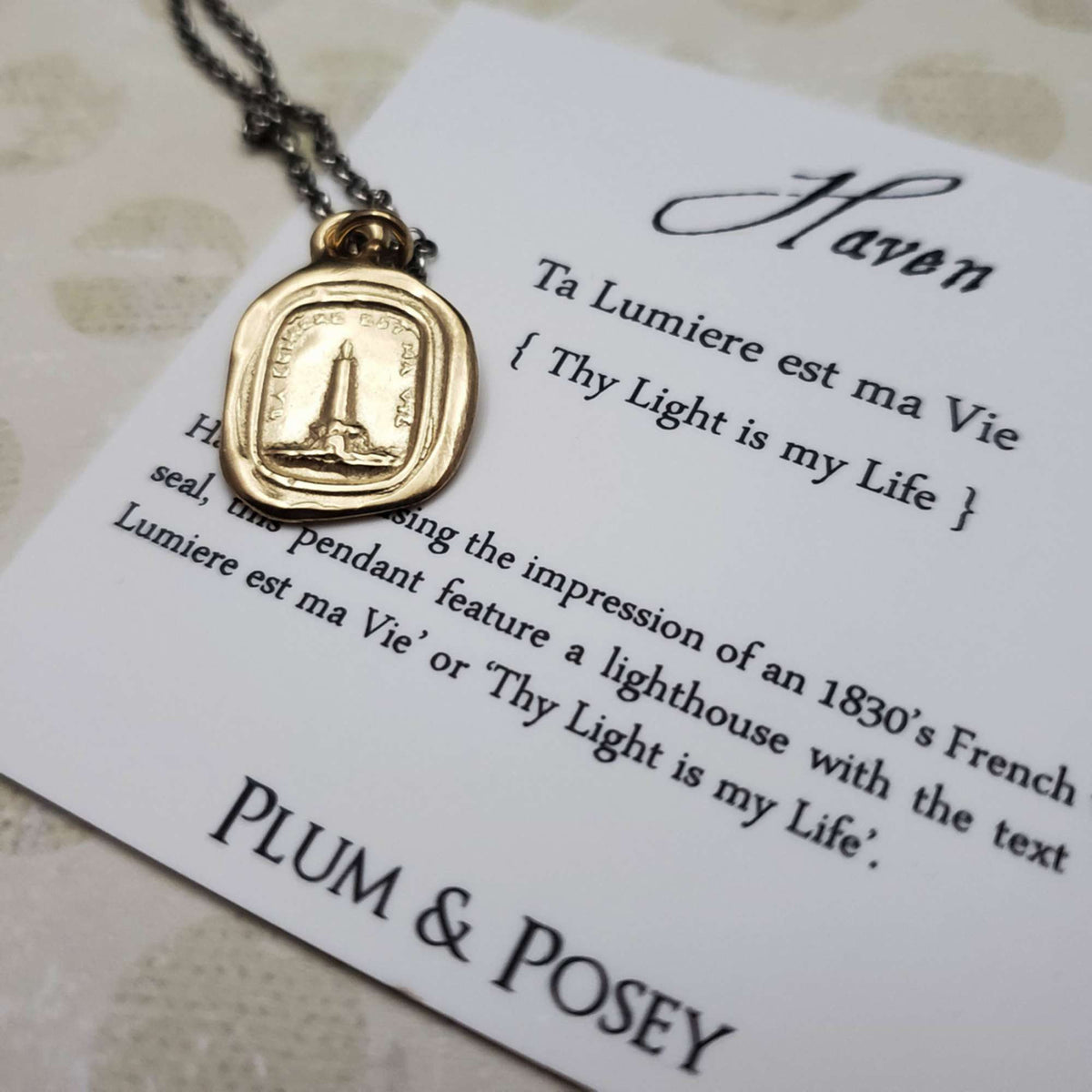 Haven Lighthouse in Gold Vermeil