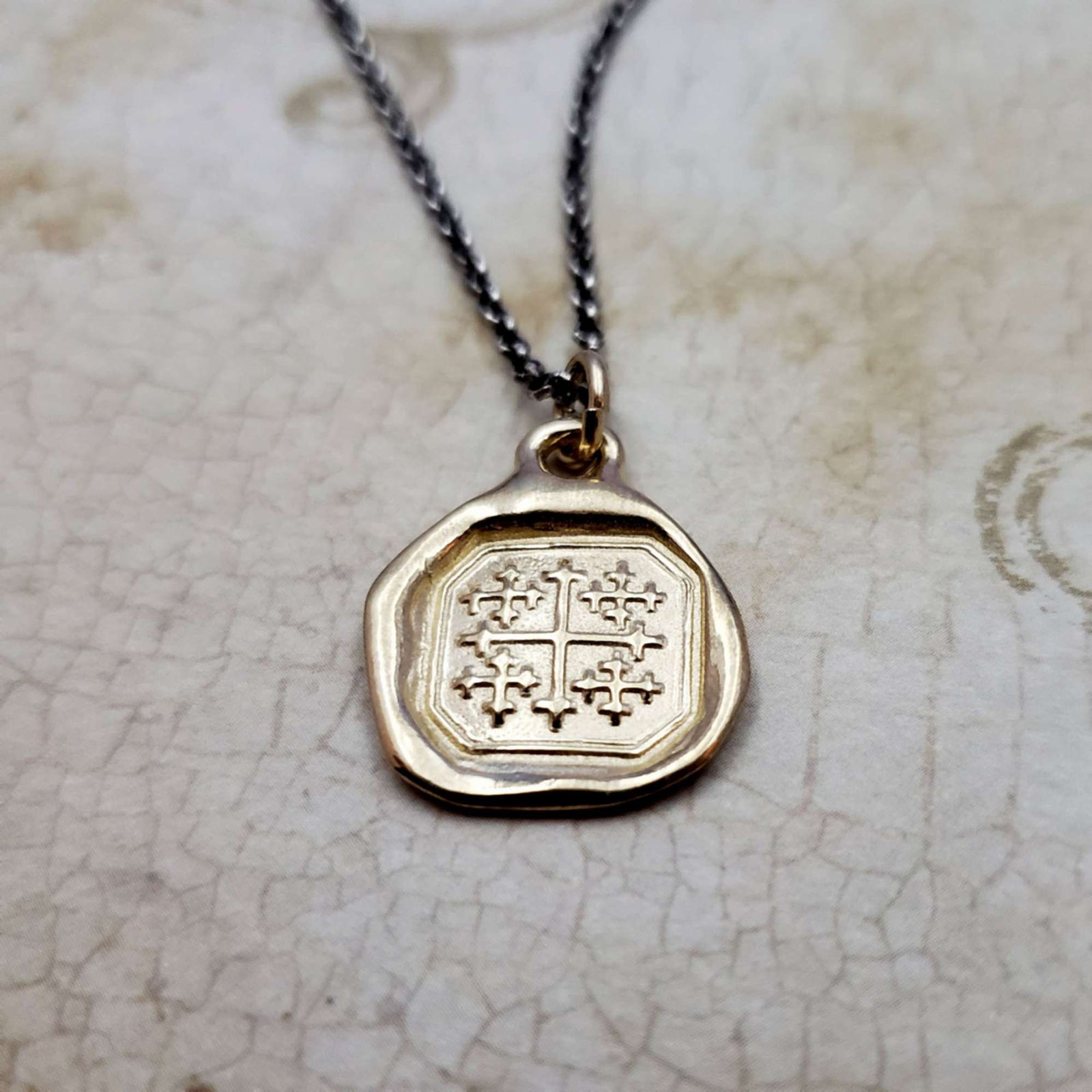 Jerusalem Cross in Gold Vermeil