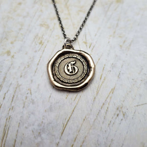 Letter G in Bronze