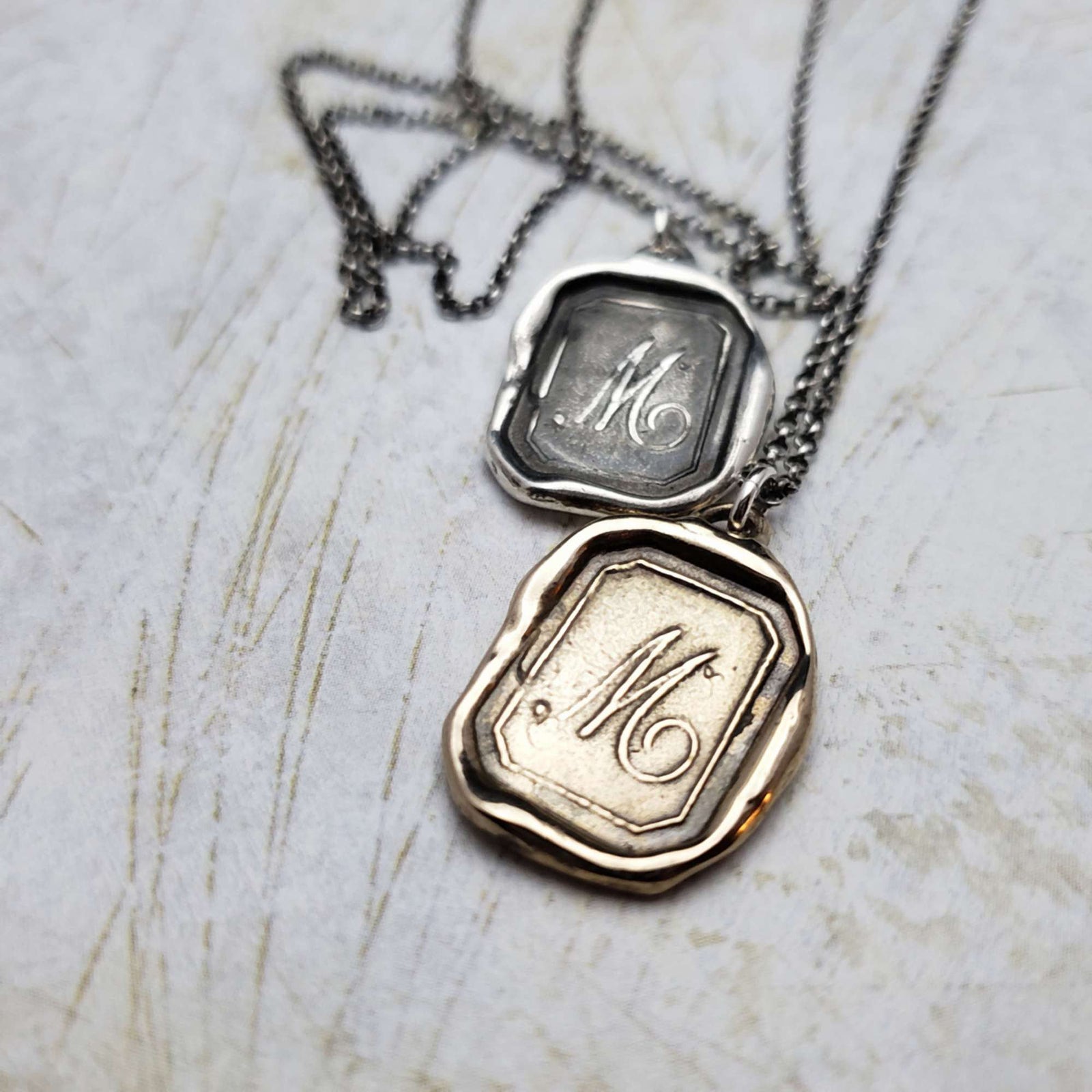 Letter M in Bronze