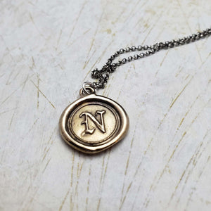 Letter N in Bronze