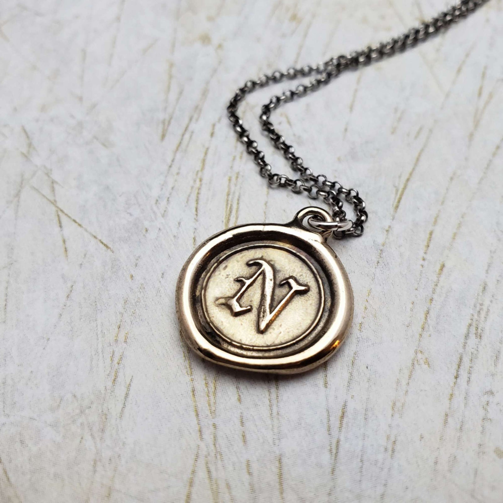 Letter N in Bronze