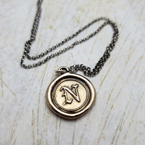 Letter N in Bronze