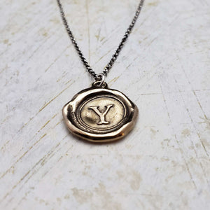 Initial Y in Bronze