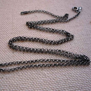 Sterling Silver Antiqued Rollo Chain