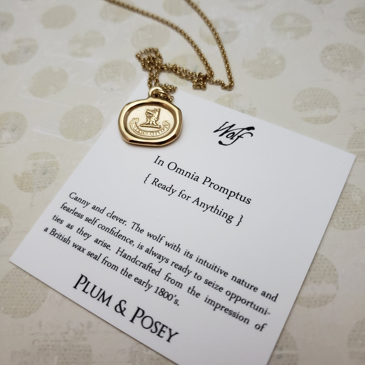 Wolf - Ready for Anything in Gold Vermeil