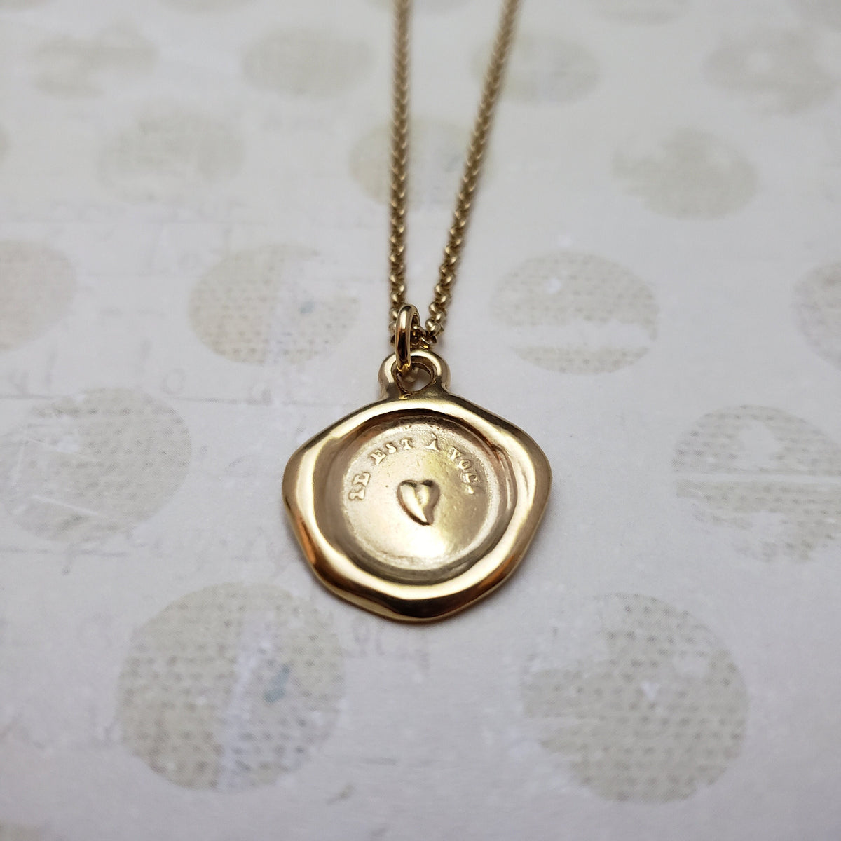 Heart - My Heart is Yours in Gold Vermeil