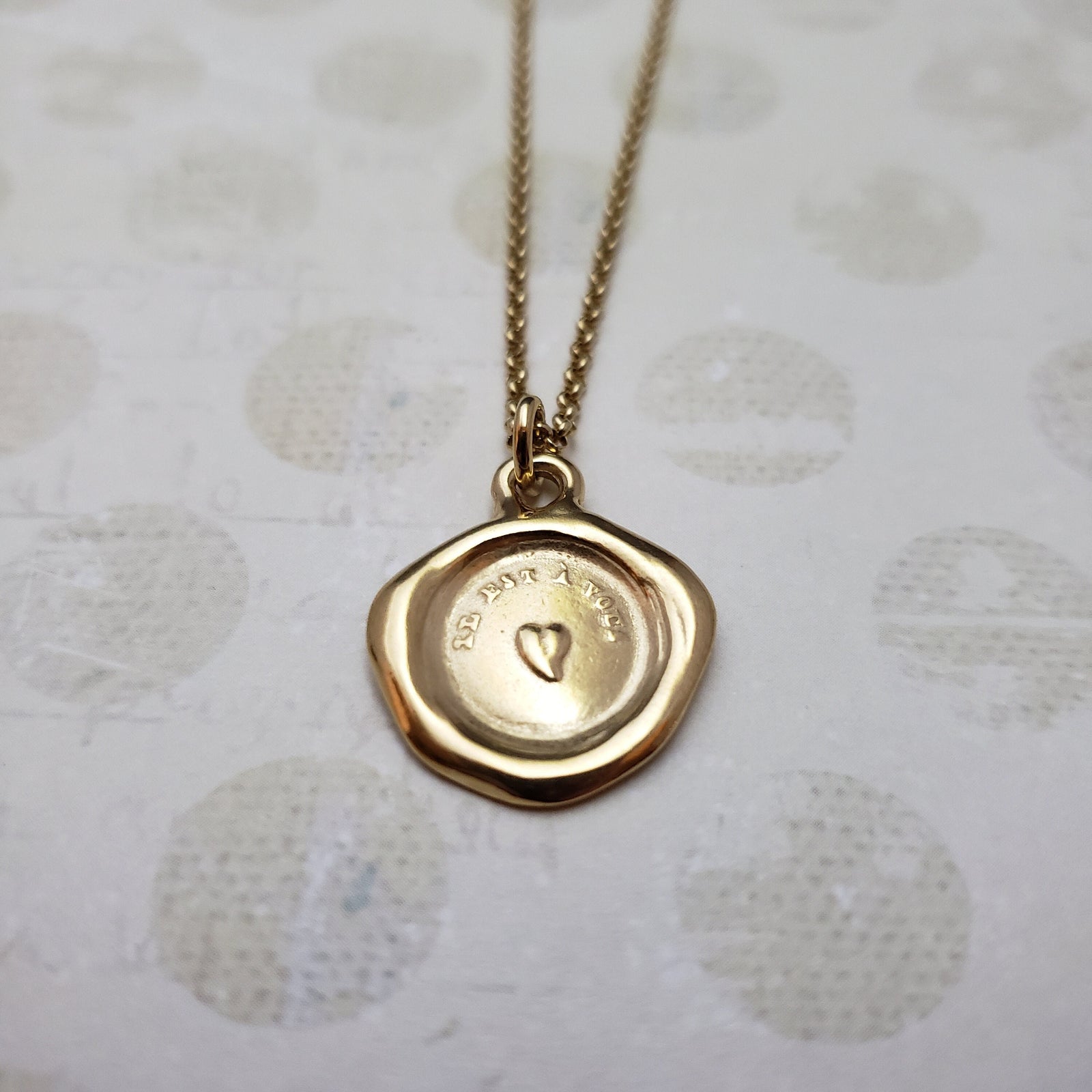 Heart - My Heart is Yours in Gold Vermeil