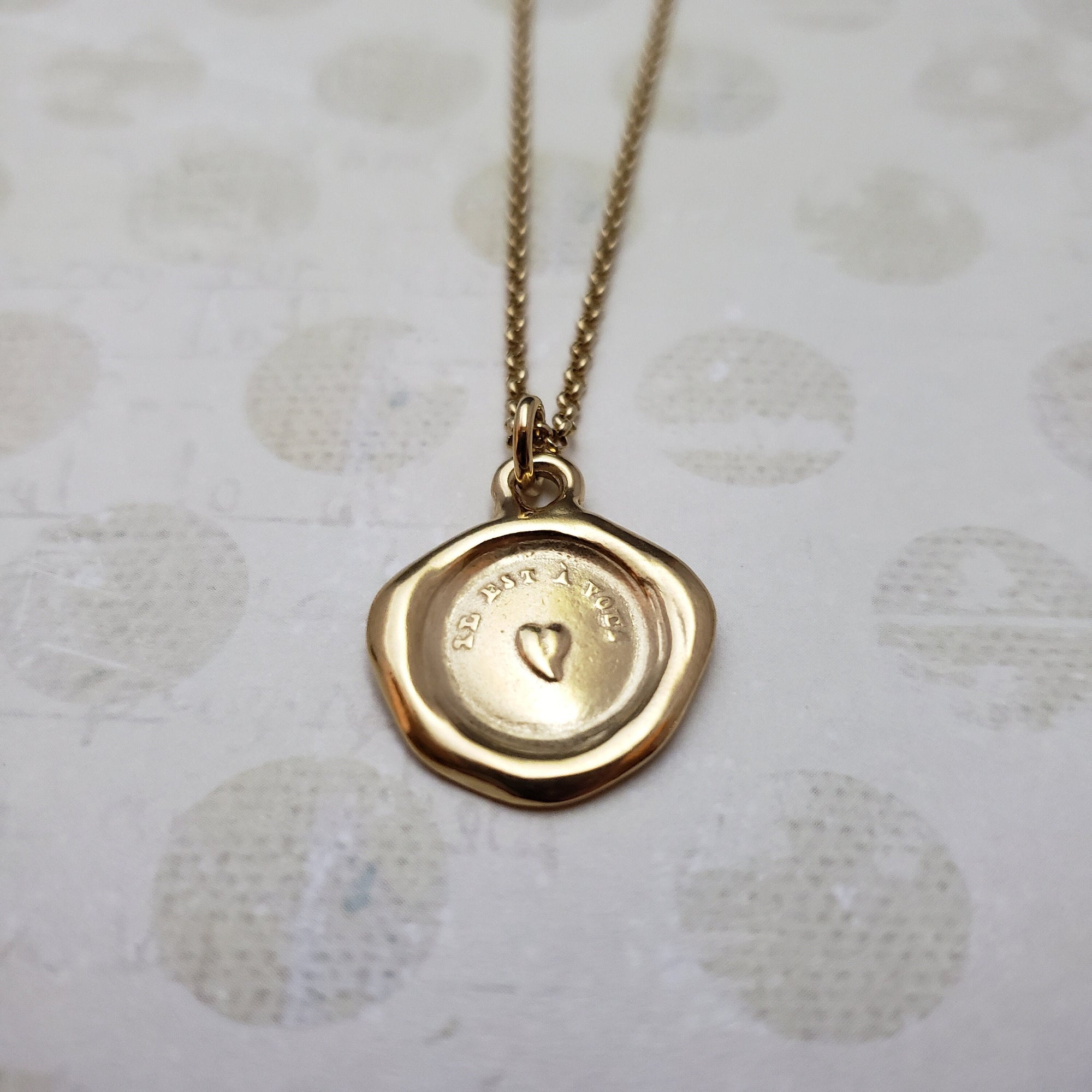 Heart - My Heart is Yours in Gold Vermeil