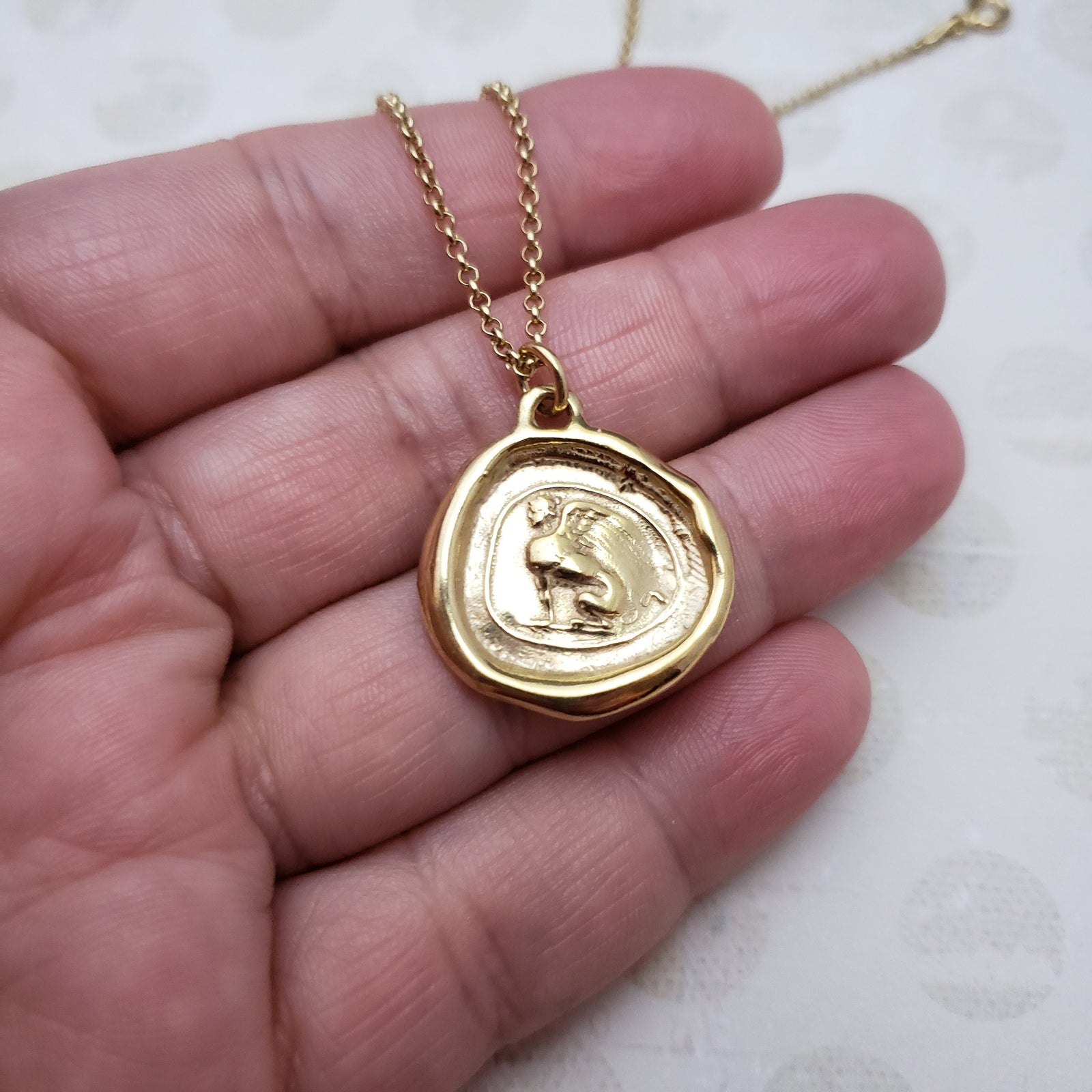 Sphinx - Mystery & Enigma in Gold Vermeil