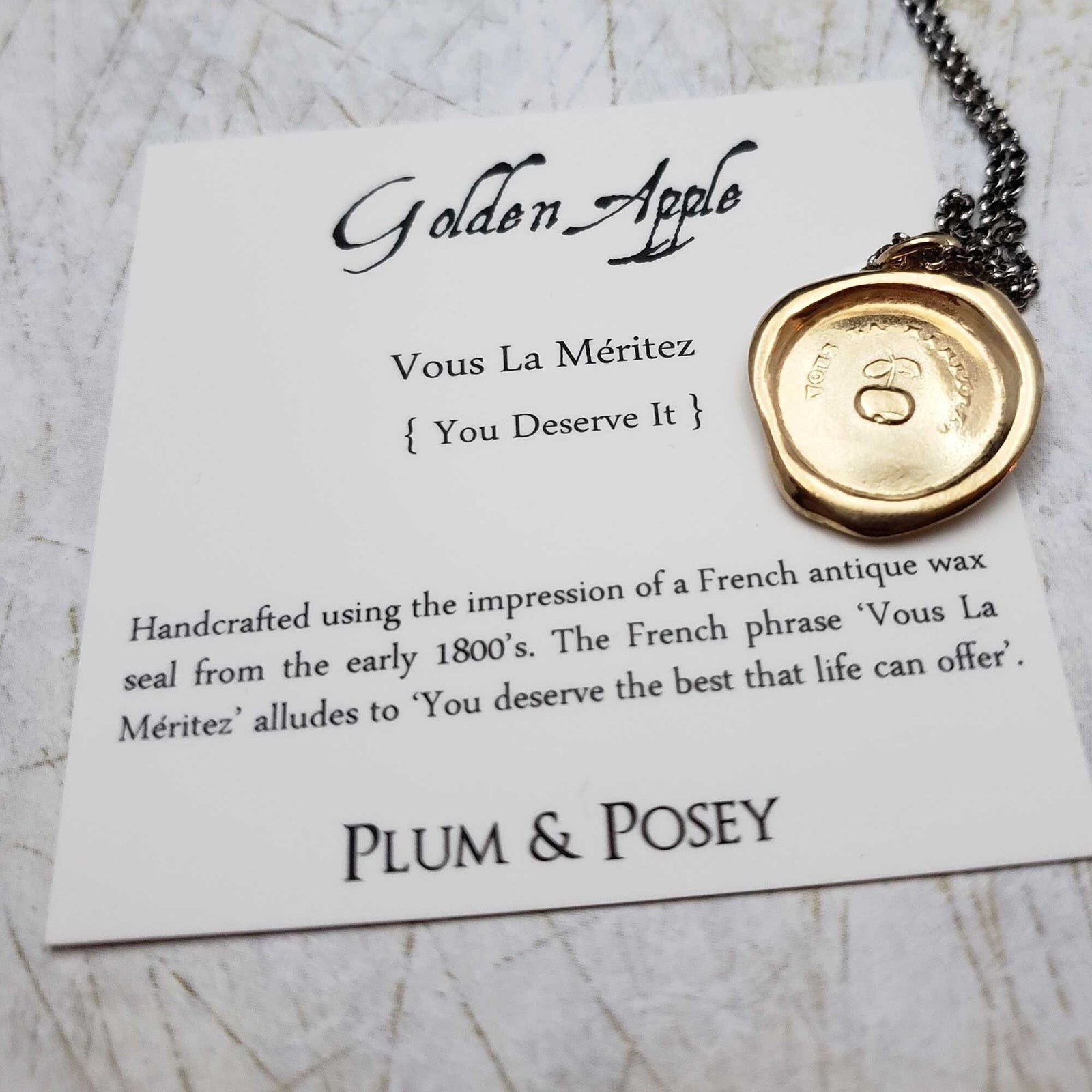 You Deserve It - Golden Apple in Gold Vermeil