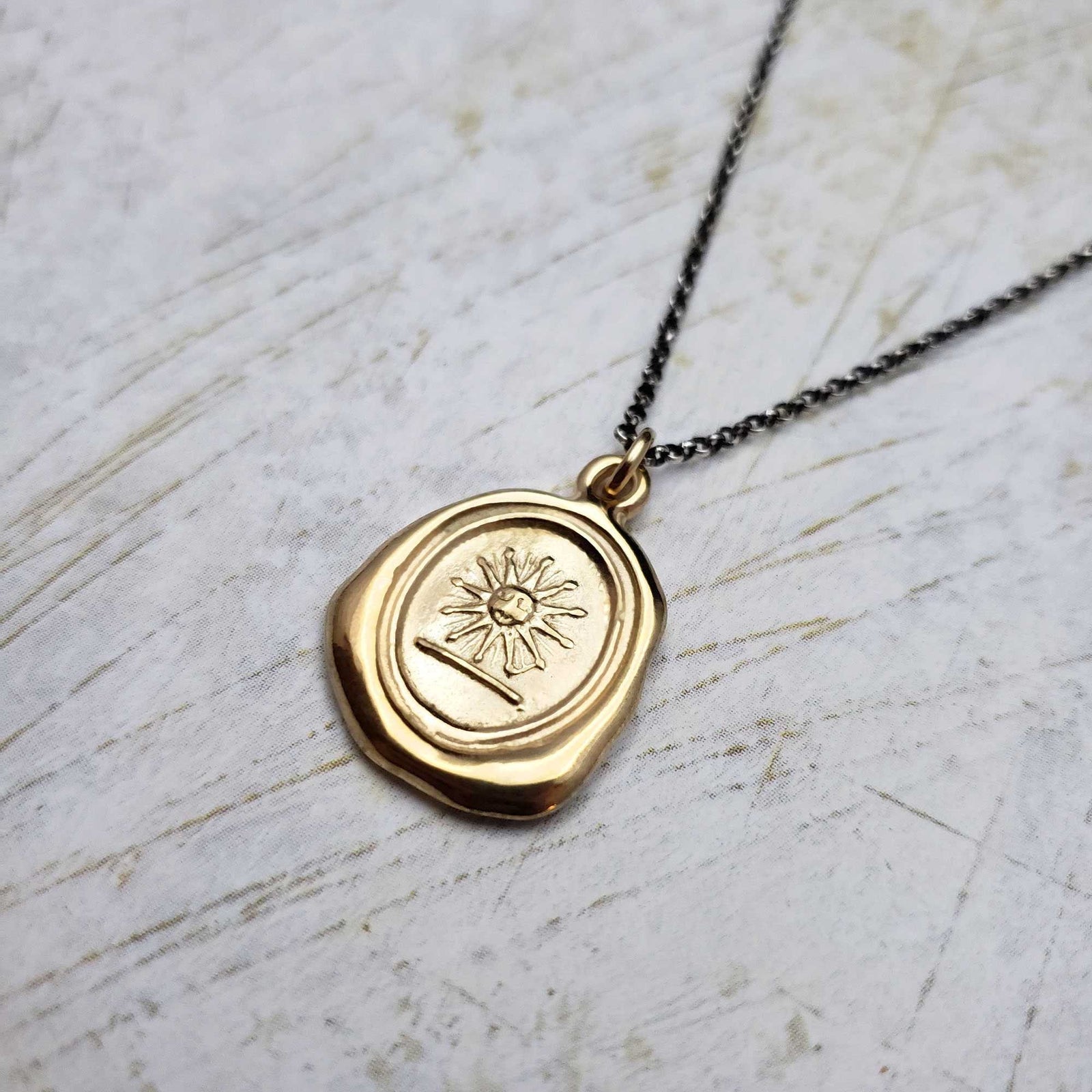 Sun in His Glory in Gold Vermeil
