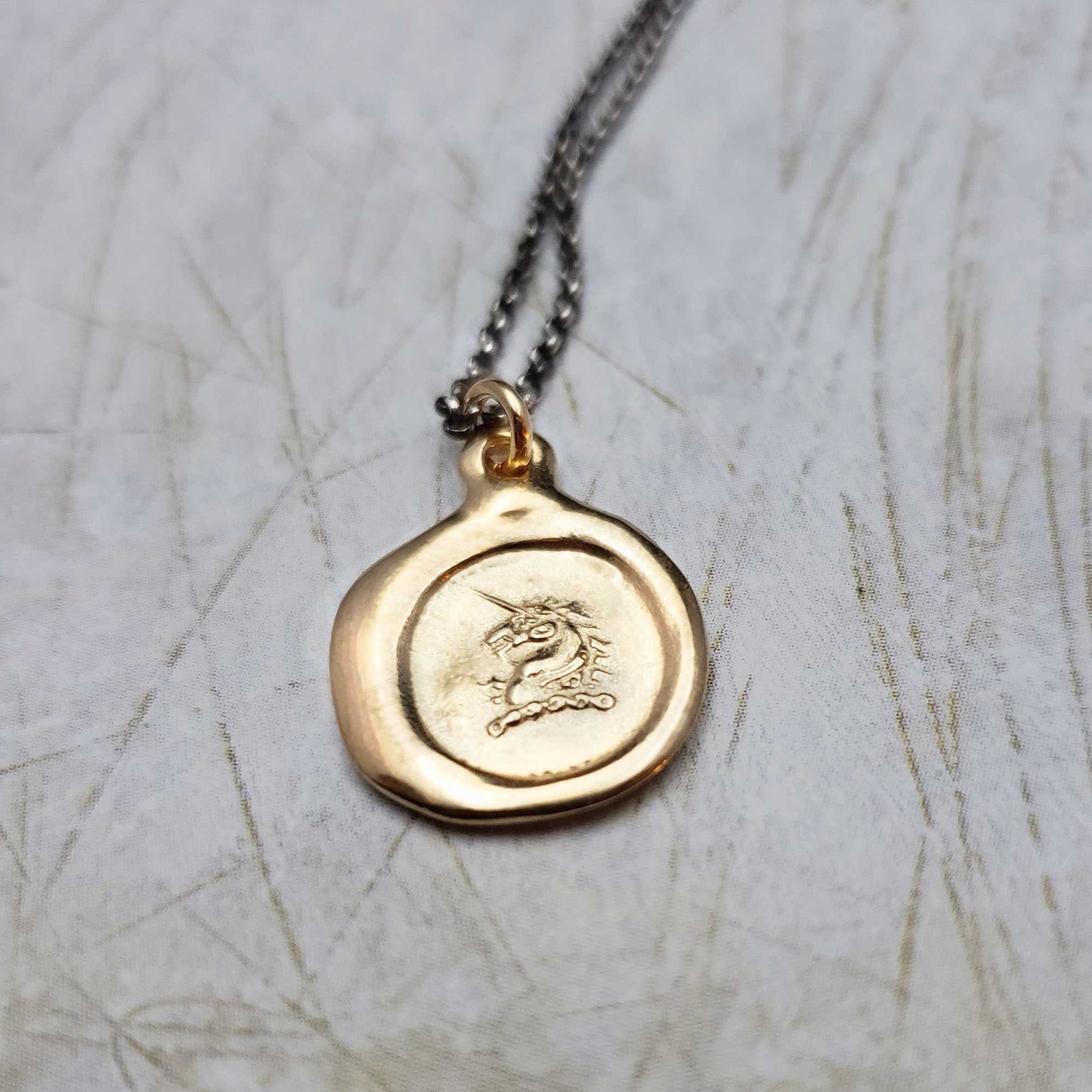 Unicorn in Gold Vermeil