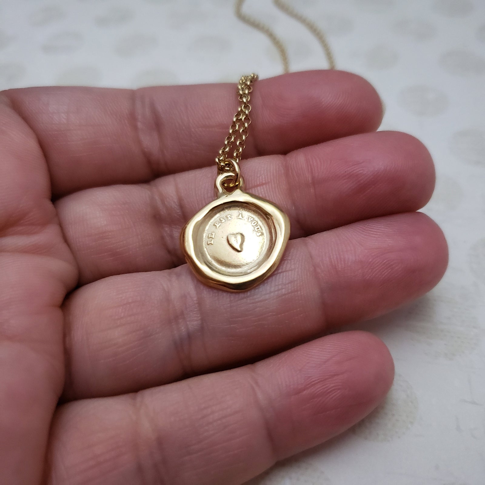 Heart - My Heart is Yours in Gold Vermeil