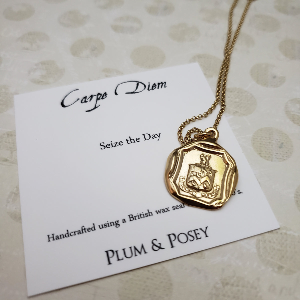 Carpe Diem - Squirrel and Owls &#39;Seize the Day&#39; in Gold Vermeil