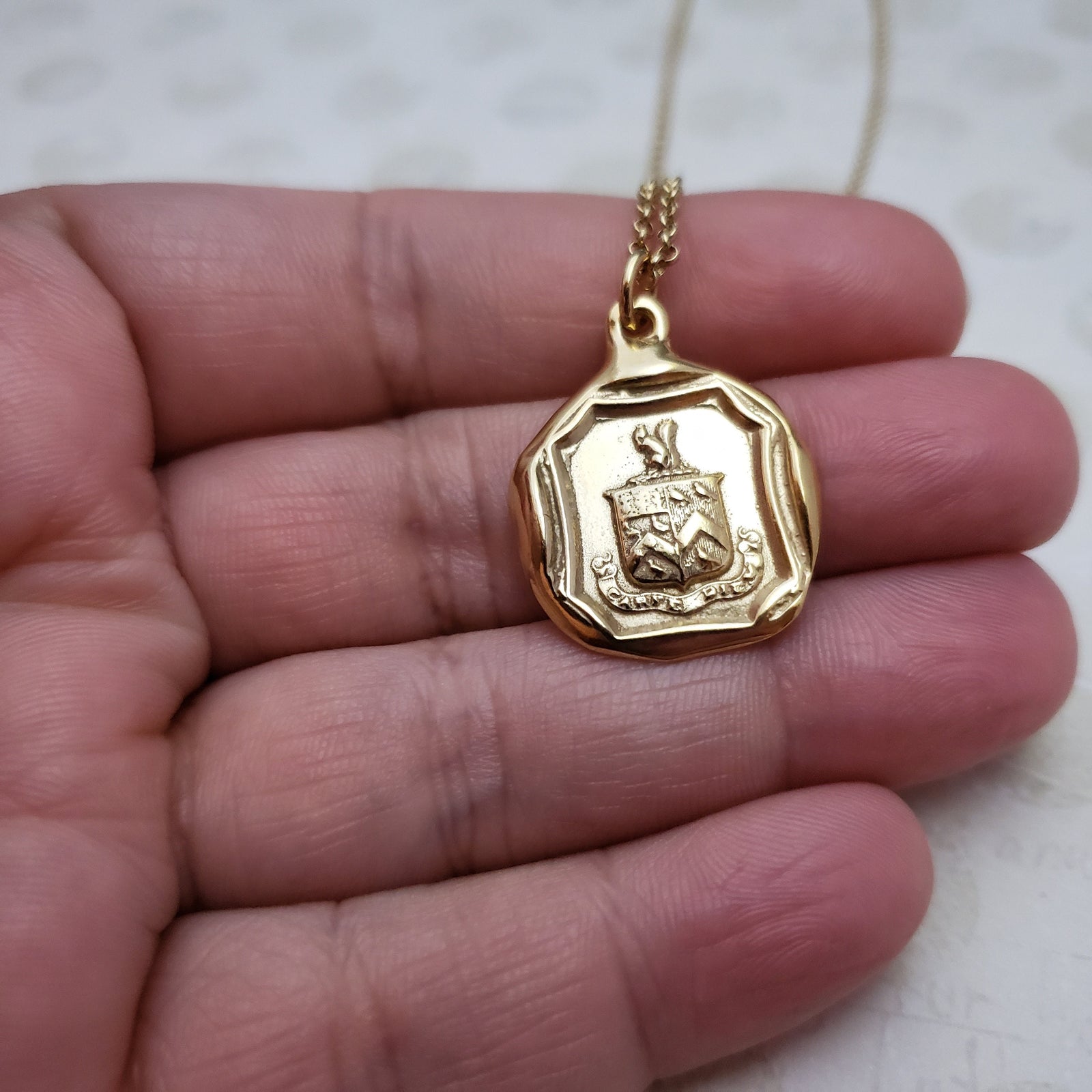 Carpe Diem - Squirrel and Owls 'Seize the Day' in Gold Vermeil