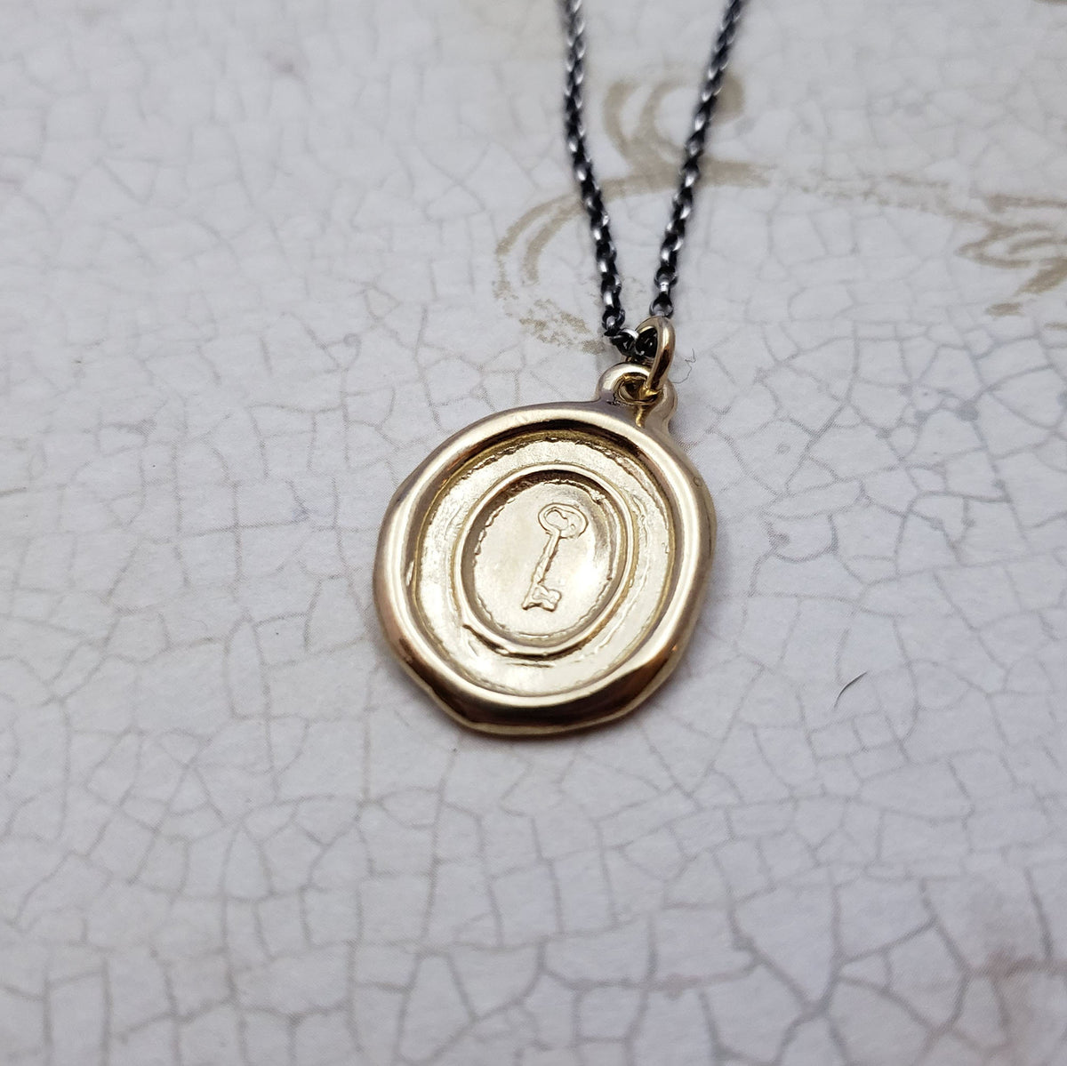 Victorian Skeleton Key in Gold Vermeil