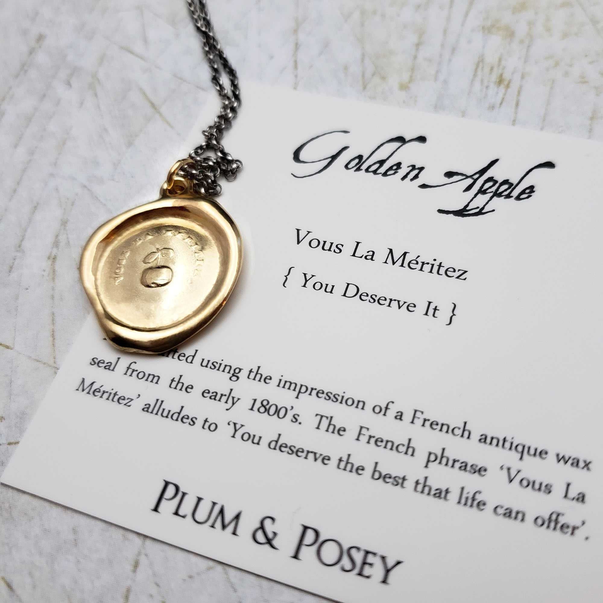 You Deserve It - Golden Apple in Gold Vermeil