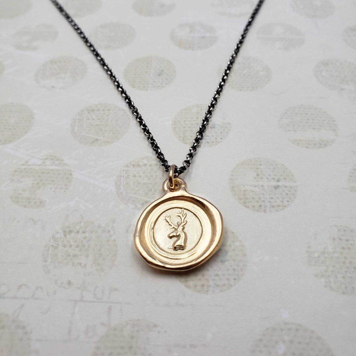 Stag Whimsy in Gold Vermeil