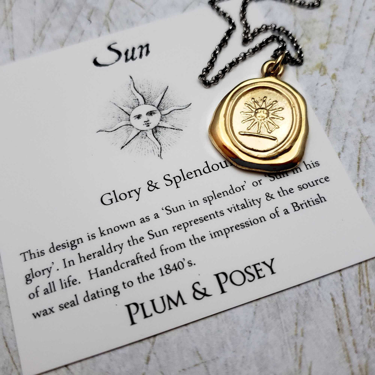 Sun in His Glory in Gold Vermeil