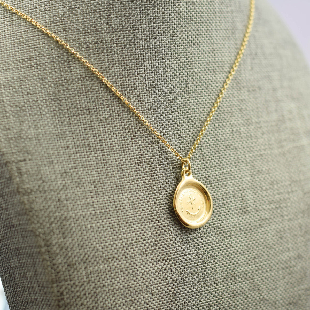 Anchor - Keep Hope in Gold Vermeil