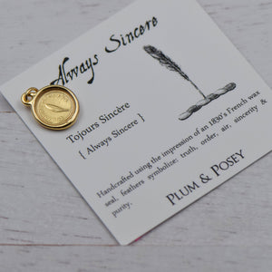 Feather - Always Sincere Feather in Gold Vermeil