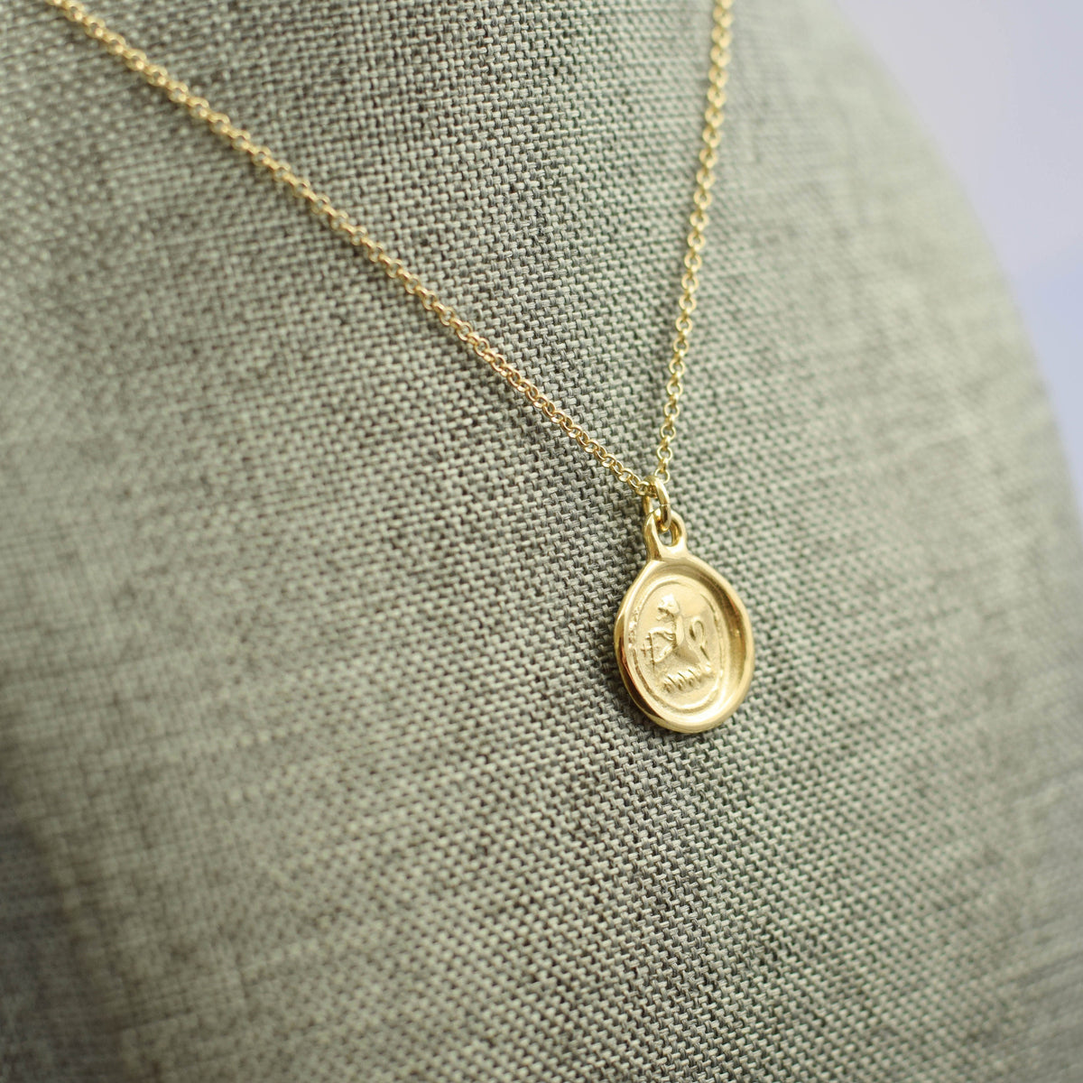 Lion Crosslet Fitchee in Gold Vermeil
